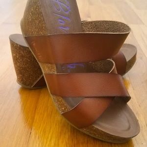Blowfish Malibu Hiro Whiskey Wedge Cork Sandal